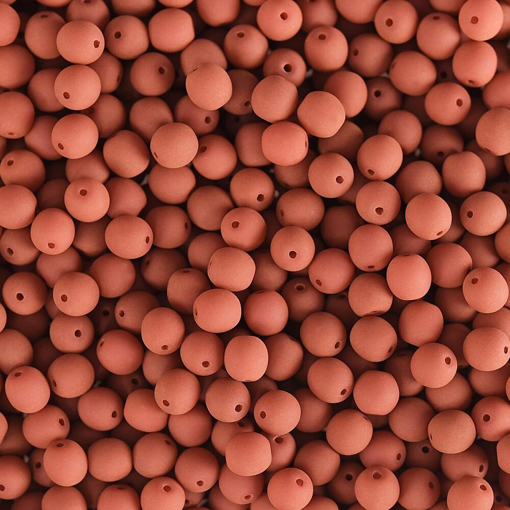 1867 Czech Glass Beads Strand 4mm White Alabaster Velvet Terracotta, 138pcs